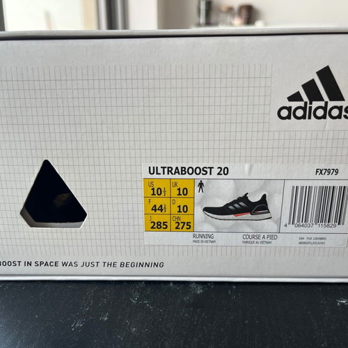 Adidas x NASA Ultra Boost 20 running shoes, black, size 44.5