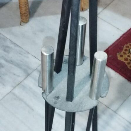 Fireplace tool set with stand used, excellent condition
