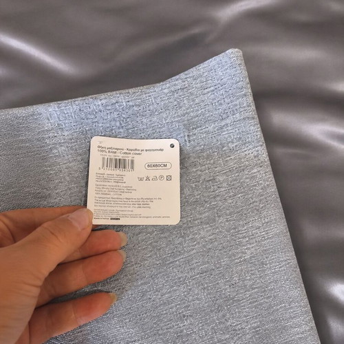 Pillow cases set of 3 new grey 60x60 cm 100% cotton