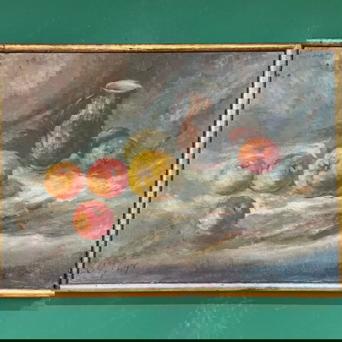 Έργο τέχνης Δ. Λίτσα μεταχειρισμένο, νεκρή φύση σε κορνίζα