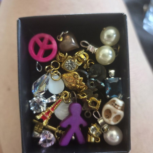 Set of 15+ decorative charms and pendants for handmade jewelry like new