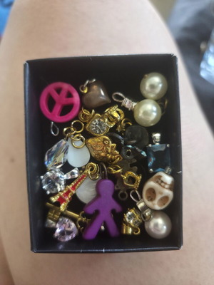 Set of 15+ decorative charms and pendants for handmade jewelry like new