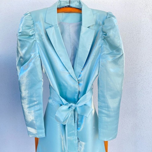 Missguided blazer-style dress turquoise like new