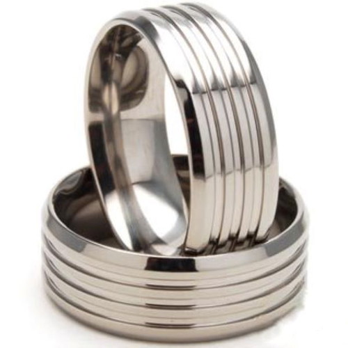 Pair of rings made of steel new