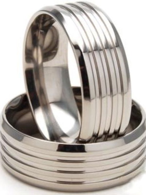 Pair of rings made of steel new