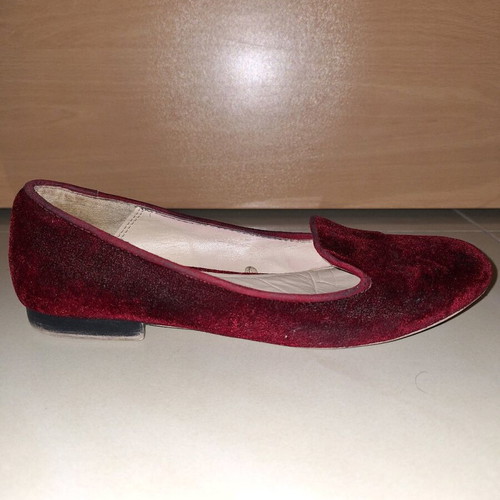 Zara velvet ballerinas size 37 like new, multicolor