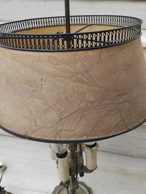 Vintage brass table lamp candlestick, 65cm, 1950-1970