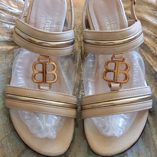 Anastazi Bournazos sandals size 36 used, beige, ankle strap, low heel