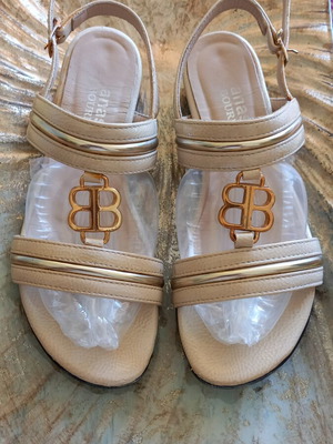 Anastazi Bournazos sandals size 36 used, beige, ankle strap, low heel