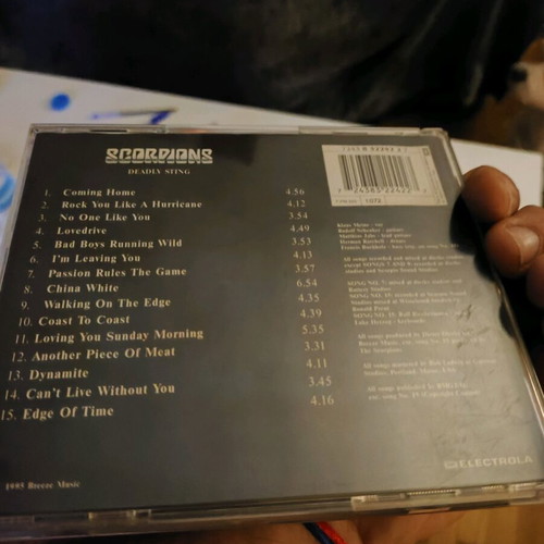 Scorpions CD used, rock