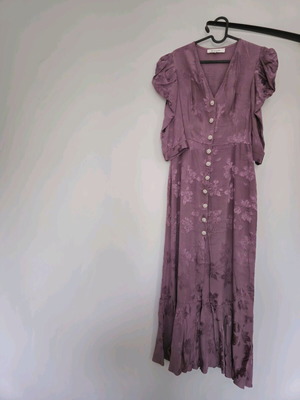 Ananke dress purple floral with matching belt small like new