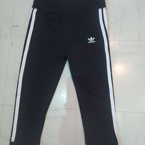 Adidas leggings black like new, size M (fits S), 3/4 length