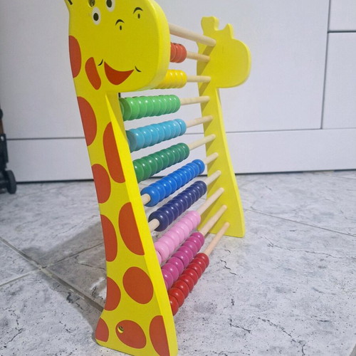 Children's wooden abacus like new, approx. 23x25 cm