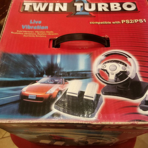 Twin Turbo 2 Steering Wheel for PS1 PS2 new