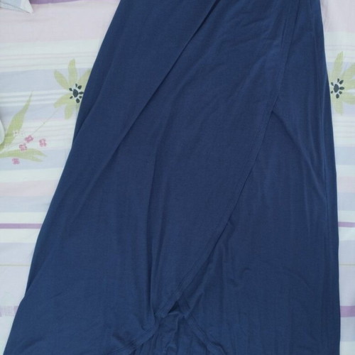 Celestino long blue elastic asymmetric skirt like new, size L
