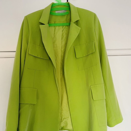 Vassia Kostara blazer M, green, lined with pockets