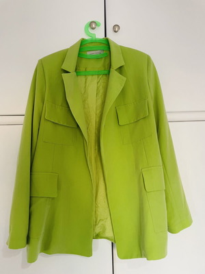 Vassia Kostara blazer M, green, lined with pockets