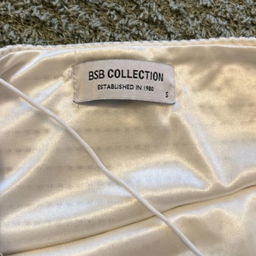 BSB White Short Dress with Cross Back Straps like new, size S