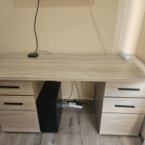 Bedroom furniture set like new with bed 160x200 and sliding door wardrobe