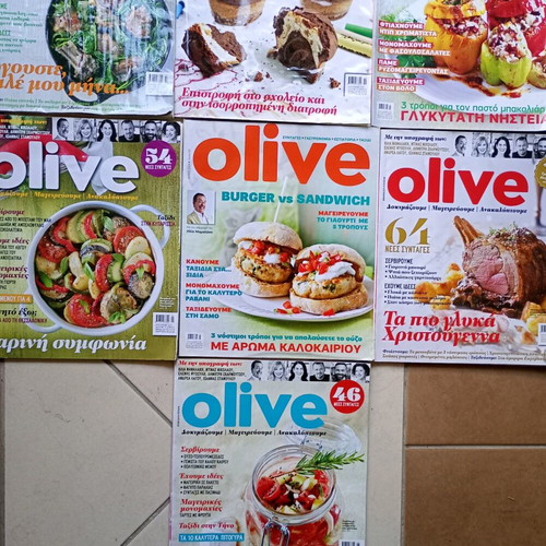 Olive magazine used, pack of 7 issues