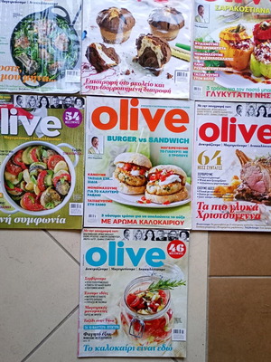 Olive magazine used, pack of 7 issues