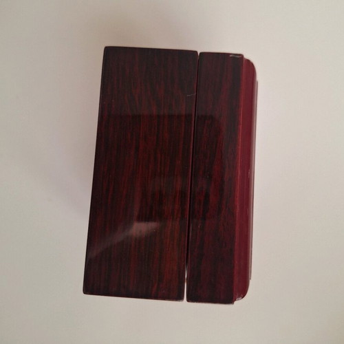 Mother of pearl inlay wood trinket box like new 9×9