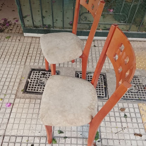 Wooden chairs used, set of 2