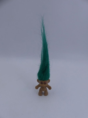 Vintage κούκλα Troll Ace Novelty 1990s 5" με πράσινα μαλλιά και ροζ μάτια μεταχειρισμένη