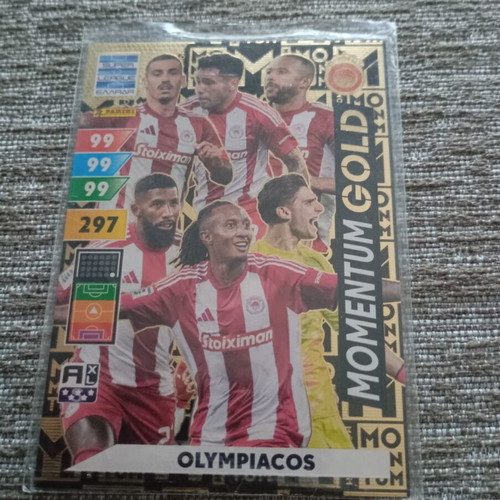 Panini Super League 2024-25 Momentum & Gold collectible cards set, Olympiacos & Kostoulas