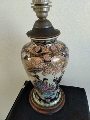 Βάση επιτραπέζιας λάμπας Σαντσούμα καινούργια χειροποίητη με ανάγλυφα σχέδια