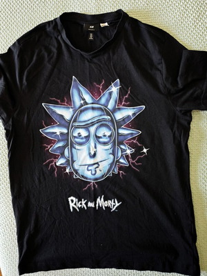 H&M Rick and Morty T-Shirt size L like new, black