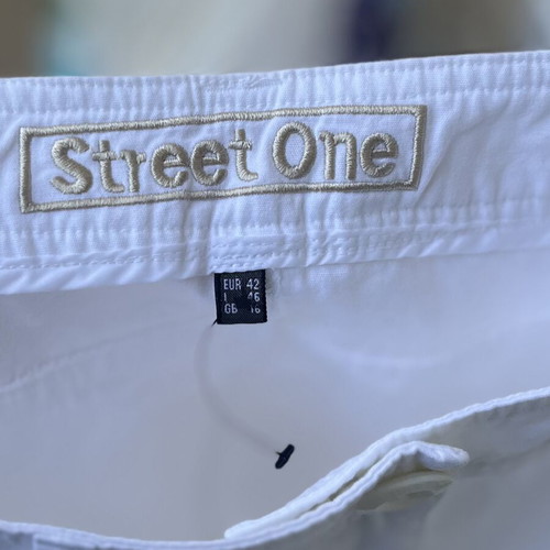 Cotton fabric skirt, white, size L 40 12