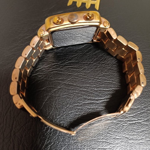 Sami quartz watch like new, unisex, rose gold with stones