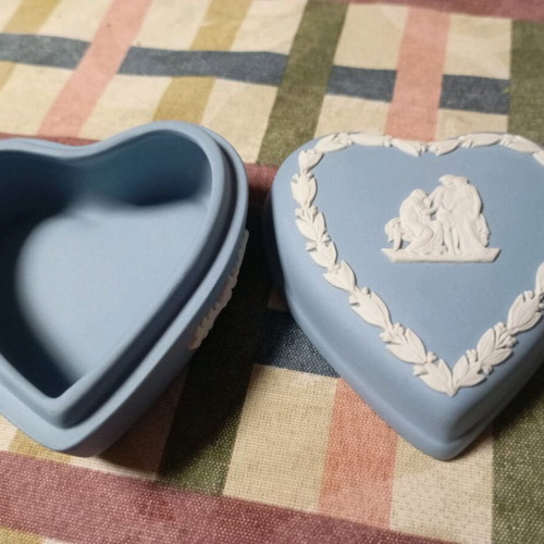 Jasperware Heart Jewelry Box new by Wedgwood