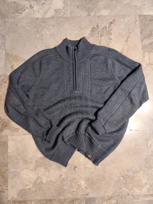 Trussardi knit sweater gray like new with 50% wool
