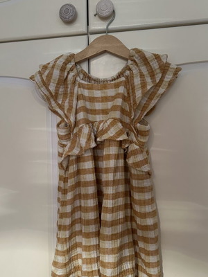 Zara dress like new, yellow checkered, size 3-4 years