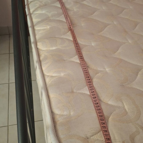 Metal bedroom set used with bed, mattress, 2 nightstands and dressing table