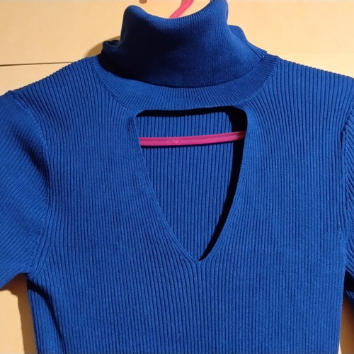 Zara long knitted dress new, blue, size M