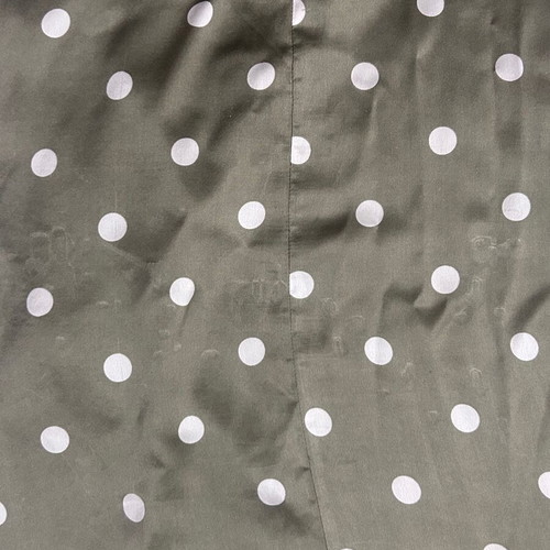 Zara Satin Khaki Polka Dot Open Shoulder Midi Dress Size Medium like new