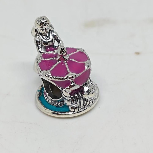 Disney Alice in Wonderland Mad Tea Party Charm S925 like new
