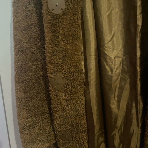 Warehouse UK teddy women's coat size small used brown