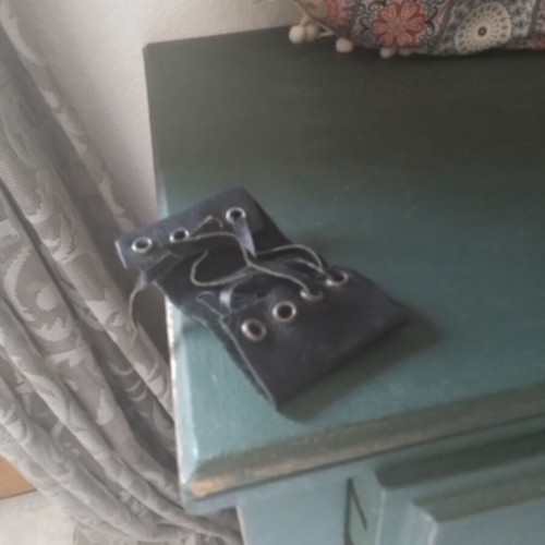 Leather bracelet like new, black