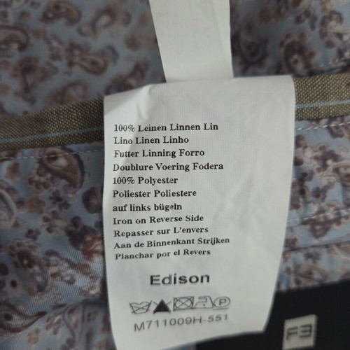 Men's linen jacket Frank Eden like new, beige, size 52