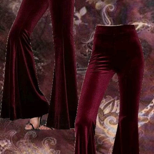 Shein red velvet trouser new, gothic style missing one pocket