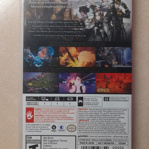 Bravely Default II Nintendo Switch game like new