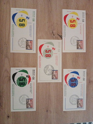 Commemorative first day covers 1958 Brussels like new