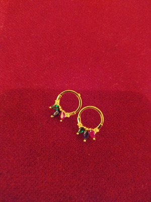 Earrings with zirconia new without clasp