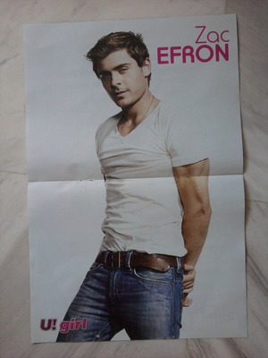 Zac Efron & Shiloh Fernandez poster like new, U!Girl magazine