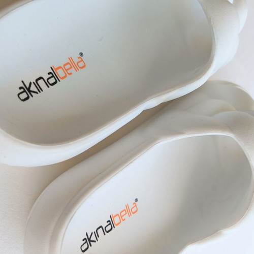 White Braided Platform Slides Akinabella EU 36 like new
