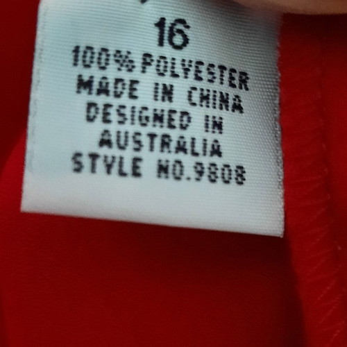 Noni-B tunic red with ruffles size 16 like new